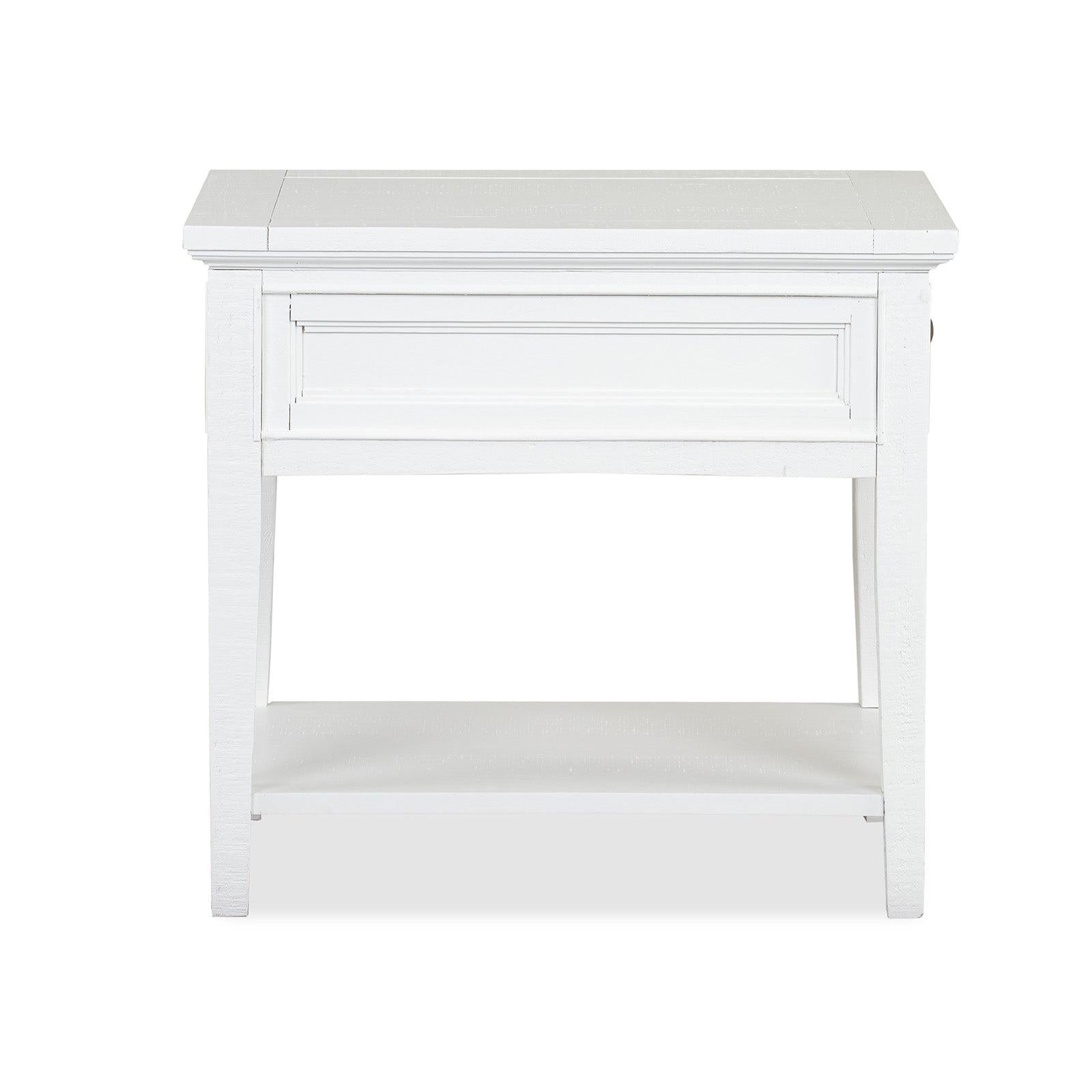 Magnussen Home Heron Cove Chalk White Rectangular End Table