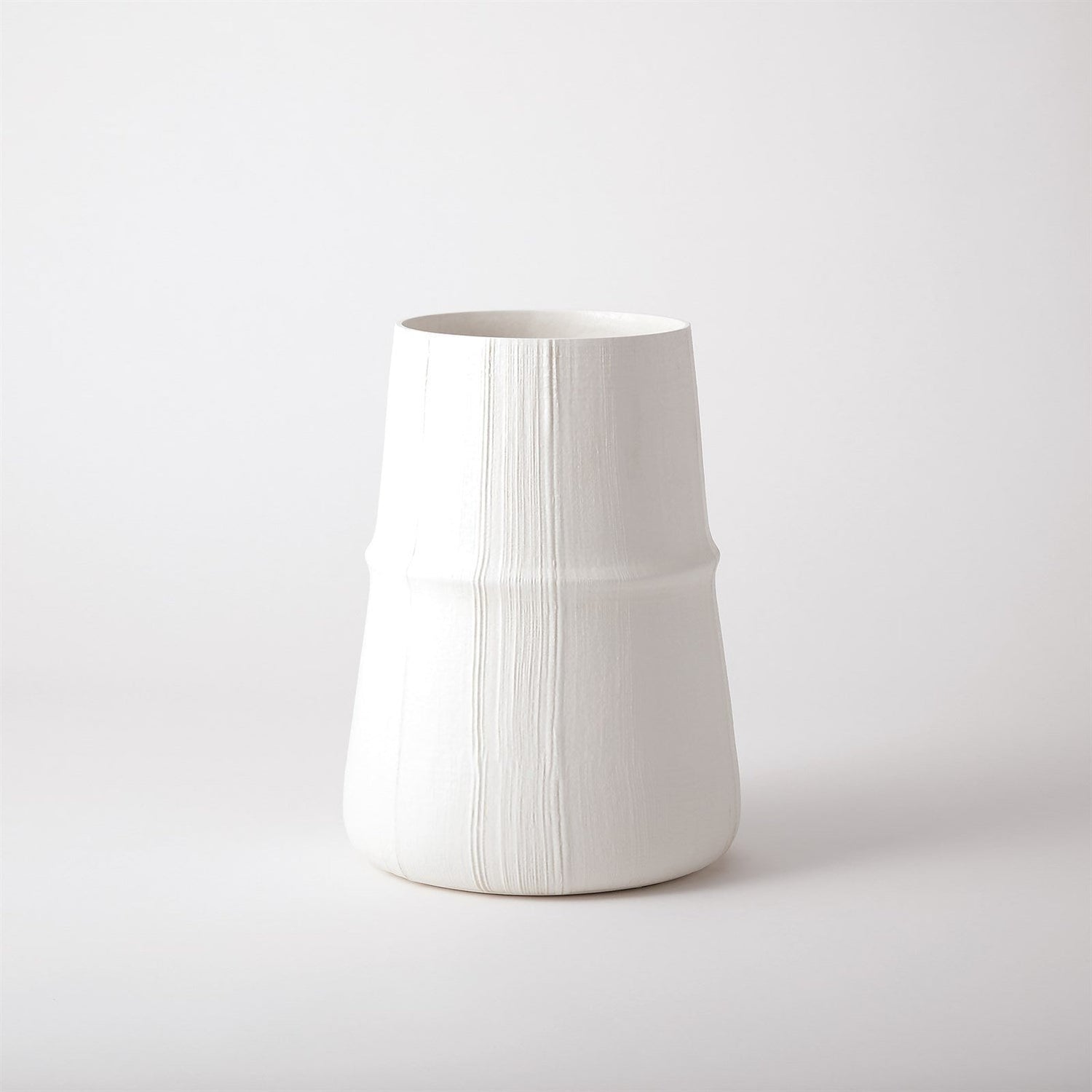 Global Views Soft White Linen Vase
