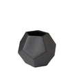 Global Views Matte Black Faceted Vase