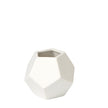Global Views Matte White Faceted Vase