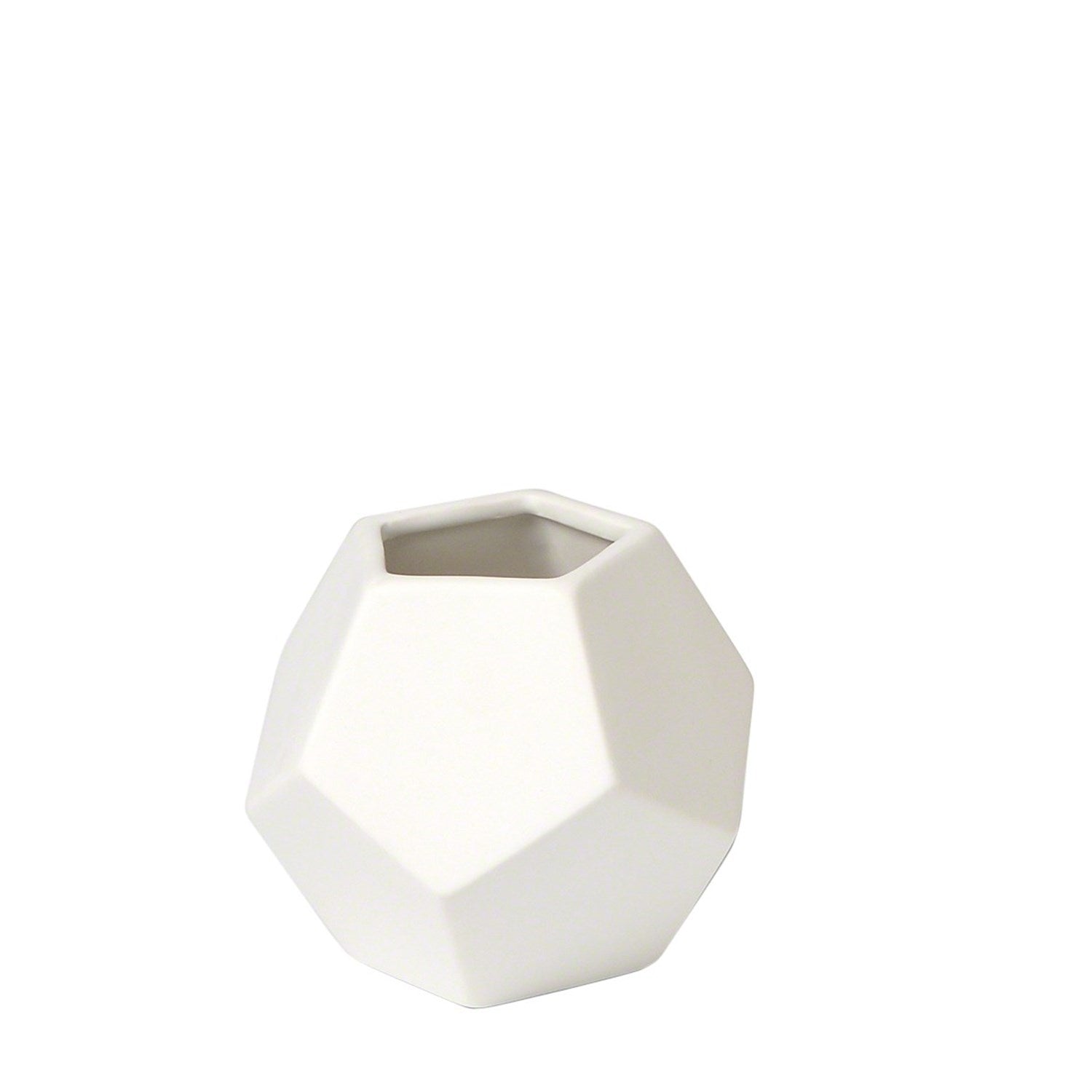 Global Views Matte White Faceted Vase