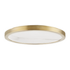 Hudson Valley Lighting Woodhaven 1 Light 18 inch Aged Brass Flush Mount Ceiling Light
