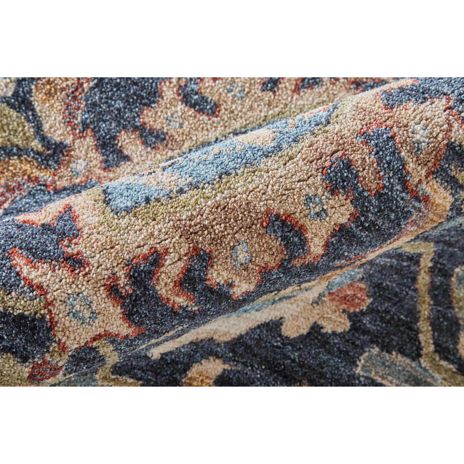 Feizy Pearson 39SGF Traditional Medallion, Blue/Red/Ivory, Rug