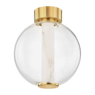 Corbett Pietra 1 Light Vintage Brass Flush Mount Ceiling Light
