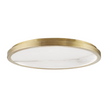 Hudson Valley Lighting Woodhaven 1 Light 24 inch Aged Brass Flush Mount Ceiling Light