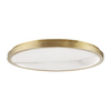 Hudson Valley Lighting Woodhaven 1 Light 24 inch Aged Brass Flush Mount Ceiling Light