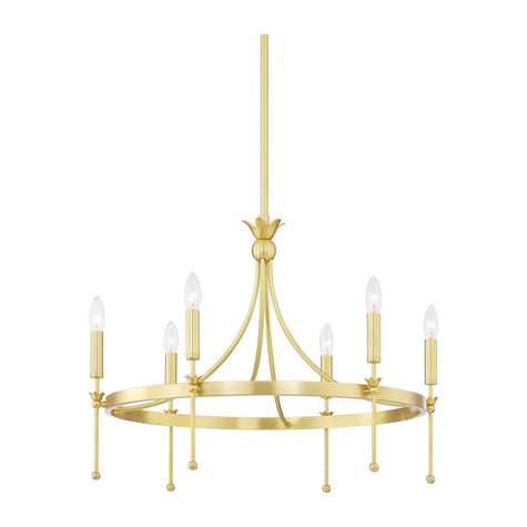 Hudson Valley Lighting Gates 6 Light 26.75 inch Chandelier Ceiling Light