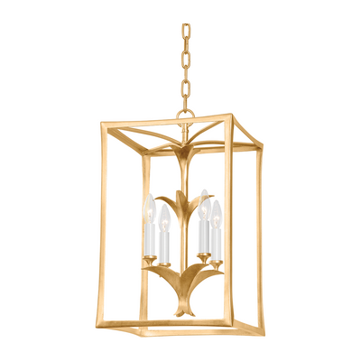Corbett Bergamo 4 Light Vintage Gold Leaf Indoor Lantern Ceiling Light