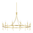 Hudson Valley Lighting Gates 12 Light 50.5 inch Aged Brass Chandelier Ceiling Light
