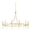 Hudson Valley Lighting Gates 12 Light 50.5 inch Aged Brass Chandelier Ceiling Light