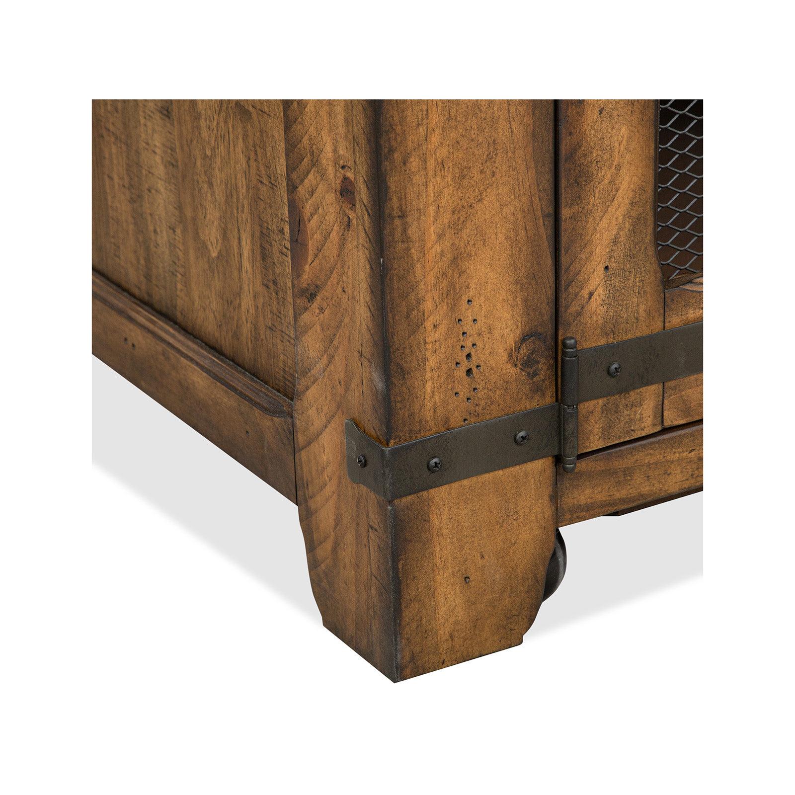 Magnussen Home Chesterfield Farmhouse Timber Lift Top Storage Cocktail Table With Casters