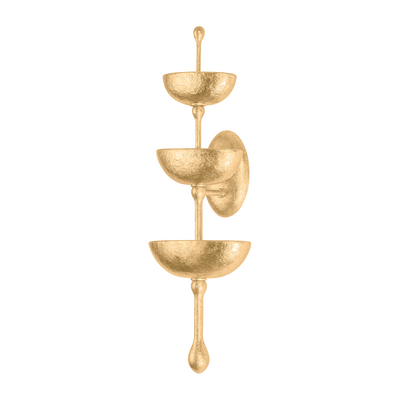 Corbett Aura 6 Light Vintage Gold Leaf Wall Sconce Wall Light Clearance