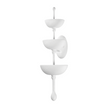 Corbett Aura 6 Light Gesso White Wall Sconce Wall Light