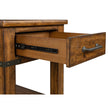 Magnussen Home Chesterfield Farmhouse Timber Rectangular End Table