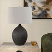 Uttermost Levee Satin Black Table Lamp