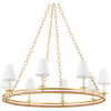 Hudson Valley Lighting Swanton 8 Light 43 inch Aged Brass Chandelier Ceiling Light