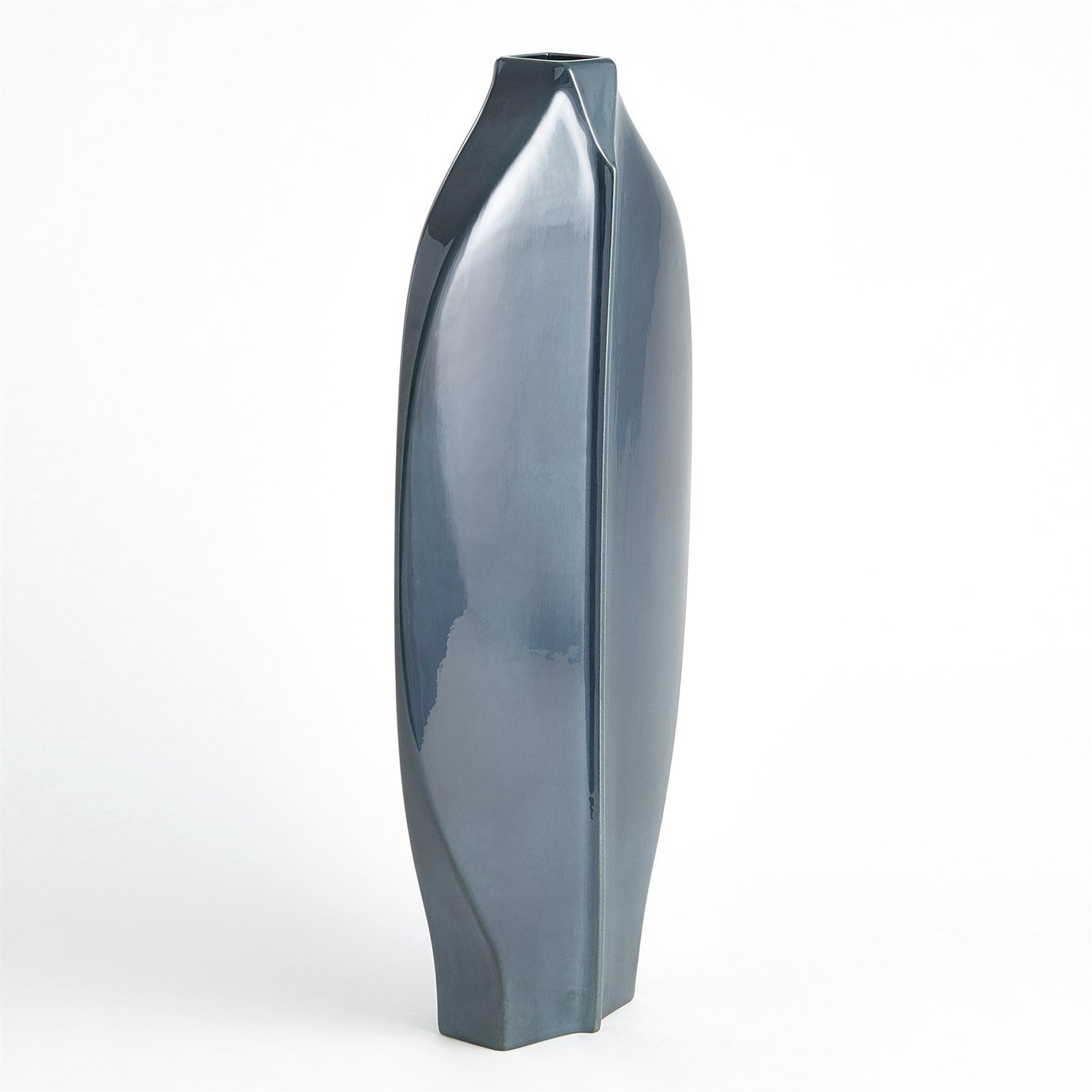 Global Views Blue Center Ridge Vase