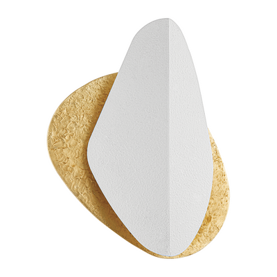 Corbett Oslo 2 Light Vintage Gold Leaf/Gesso White Wall Sconce Wall Light Clearance