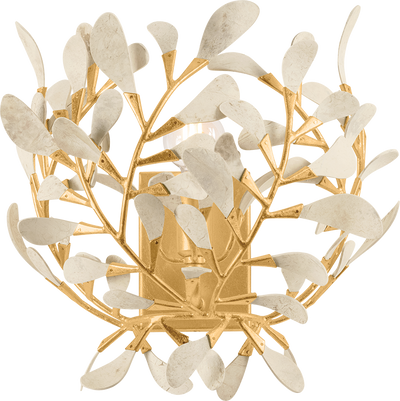 Hudson Valley Lighting Maybrook 1 Light Vintage Gold Leaf Wall Sconce Wall Light