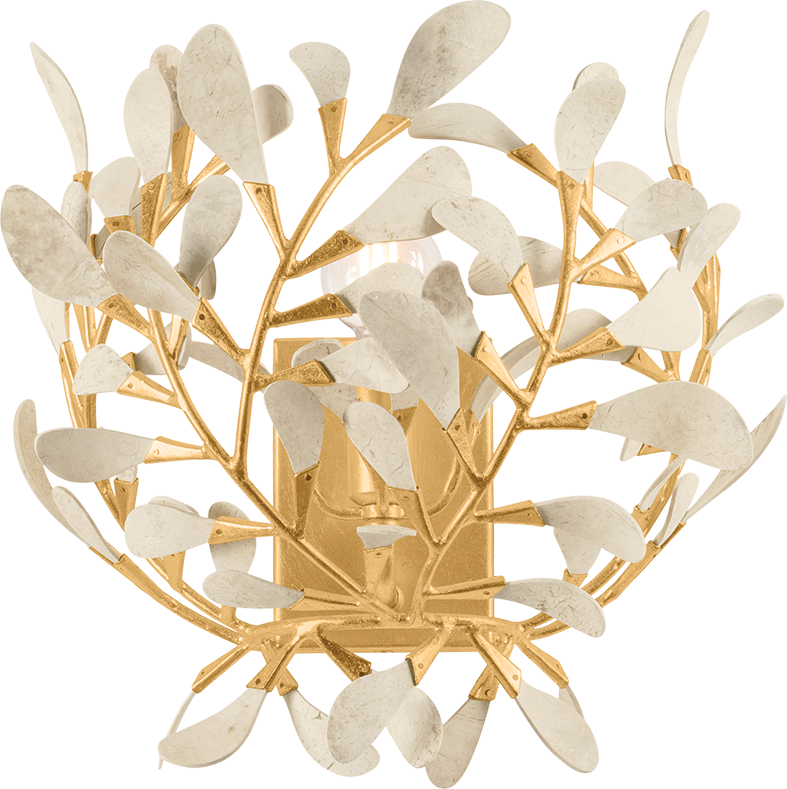 Hudson Valley Lighting Maybrook 1 Light Vintage Gold Leaf Wall Sconce Wall Light