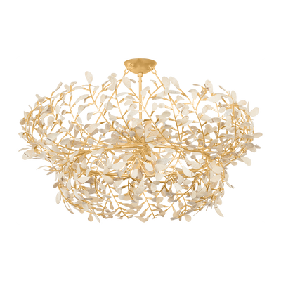 Hudson Valley Lighting Maybrook 8 Light Vintage Gold Leaf Chandelier Ceiling Light