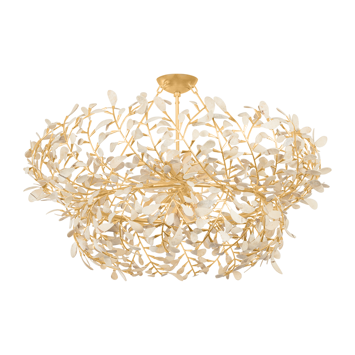 Hudson Valley Lighting Maybrook 8 Light Vintage Gold Leaf Chandelier Ceiling Light