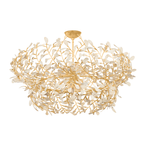 Hudson Valley Lighting Maybrook 8 Light Vintage Gold Leaf Chandelier Ceiling Light