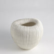 Global Views Ivory Brown Edge Baleen Cachepot