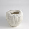 Global Views Ivory Brown Edge Baleen Cachepot
