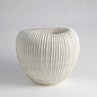 Global Views Ivory Brown Edge Baleen Cachepot