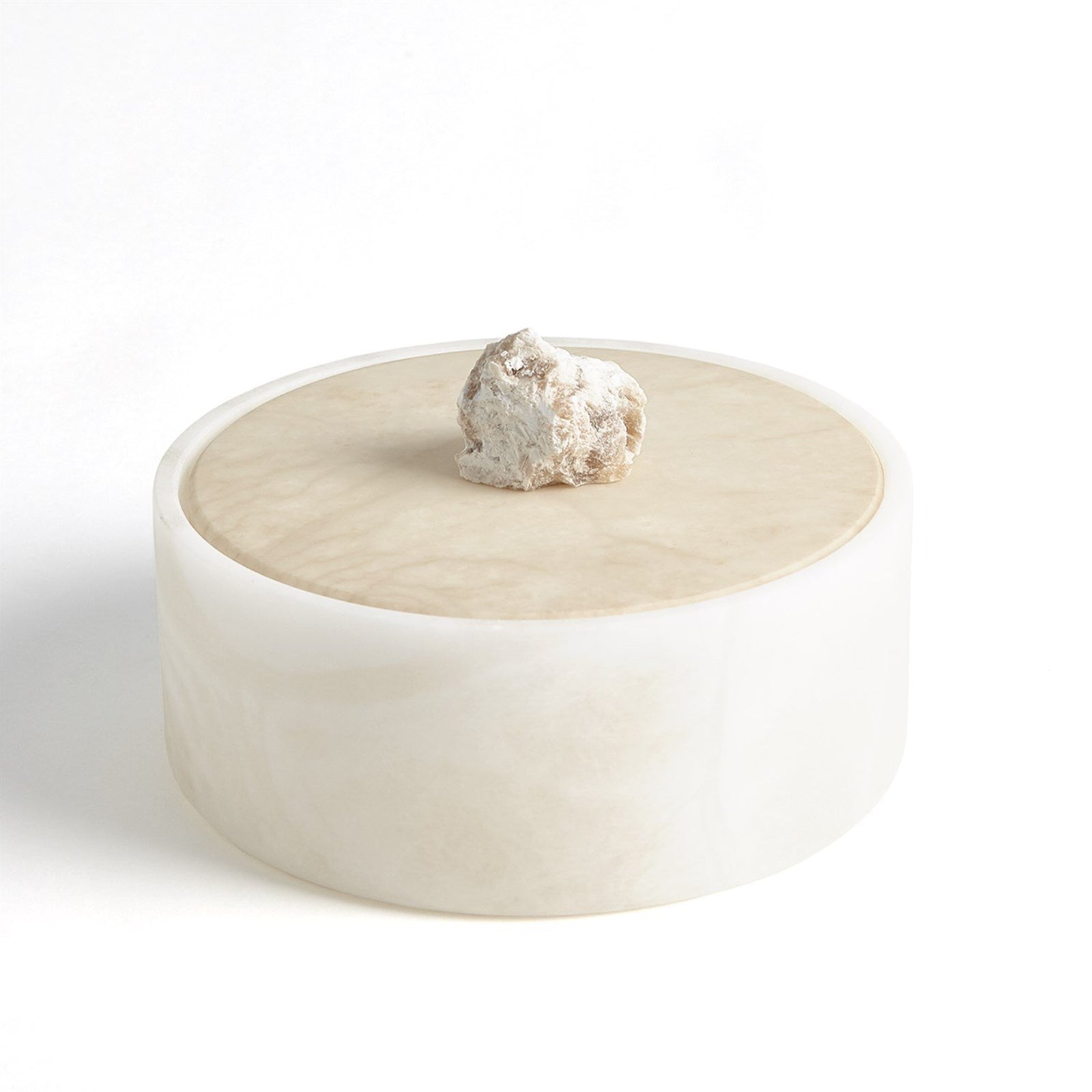 Global Views Alabaster Rock Finial Box