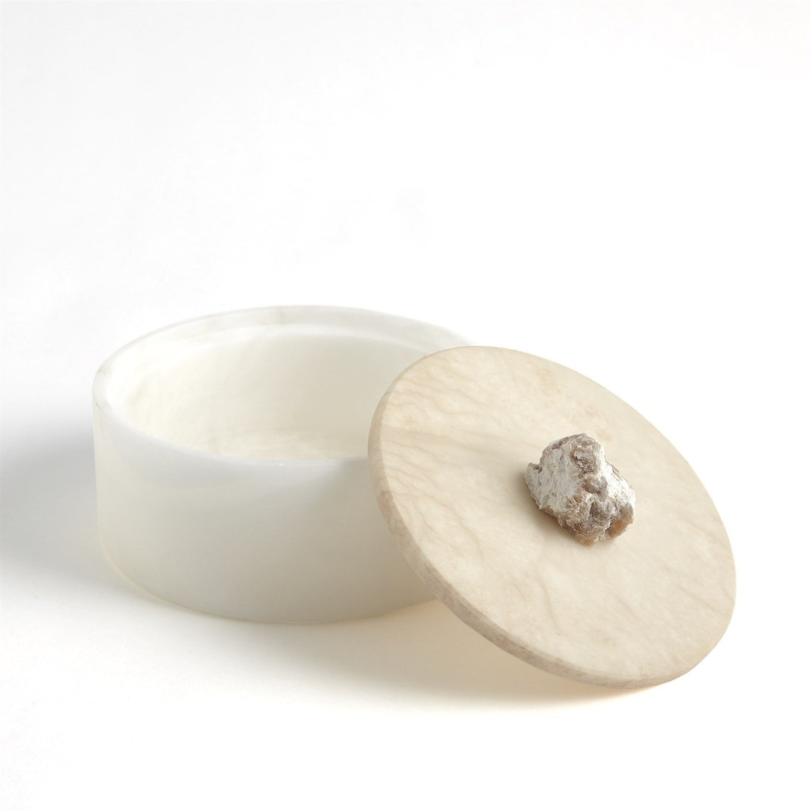 Global Views Alabaster Rock Finial Box