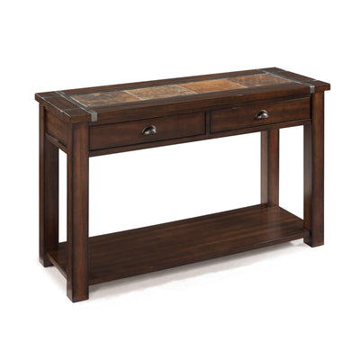 Magnussen Home Roanoke Cherry And Slate Rectangular Sofa Table