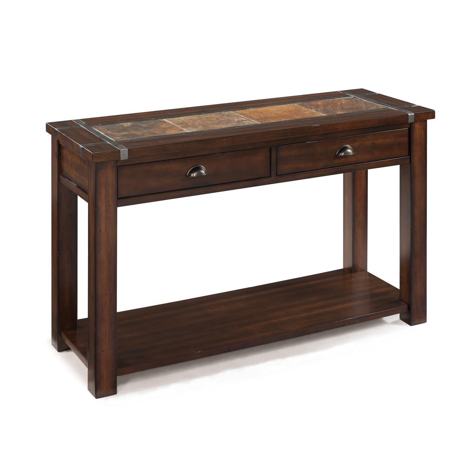 Magnussen Home Roanoke Cherry And Slate Rectangular Sofa Table