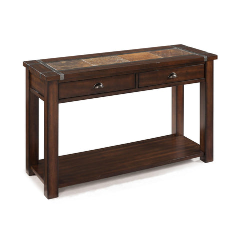 Magnussen Home Roanoke Cherry And Slate Rectangular Sofa Table