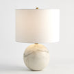 Global Views White Marble Sphere Lamp