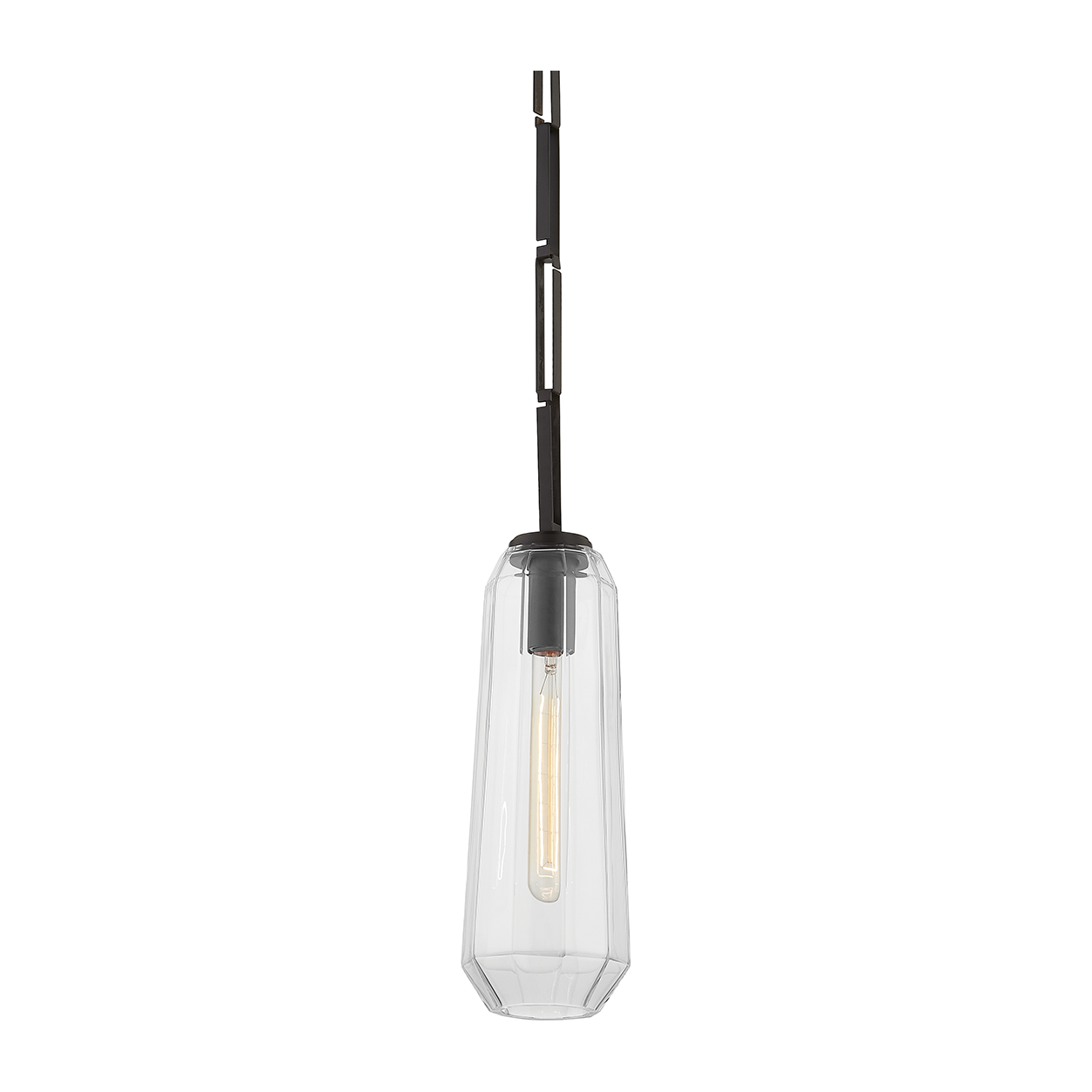 Corbett Copenhagen 1 Light Black Brass Pendant Ceiling Light