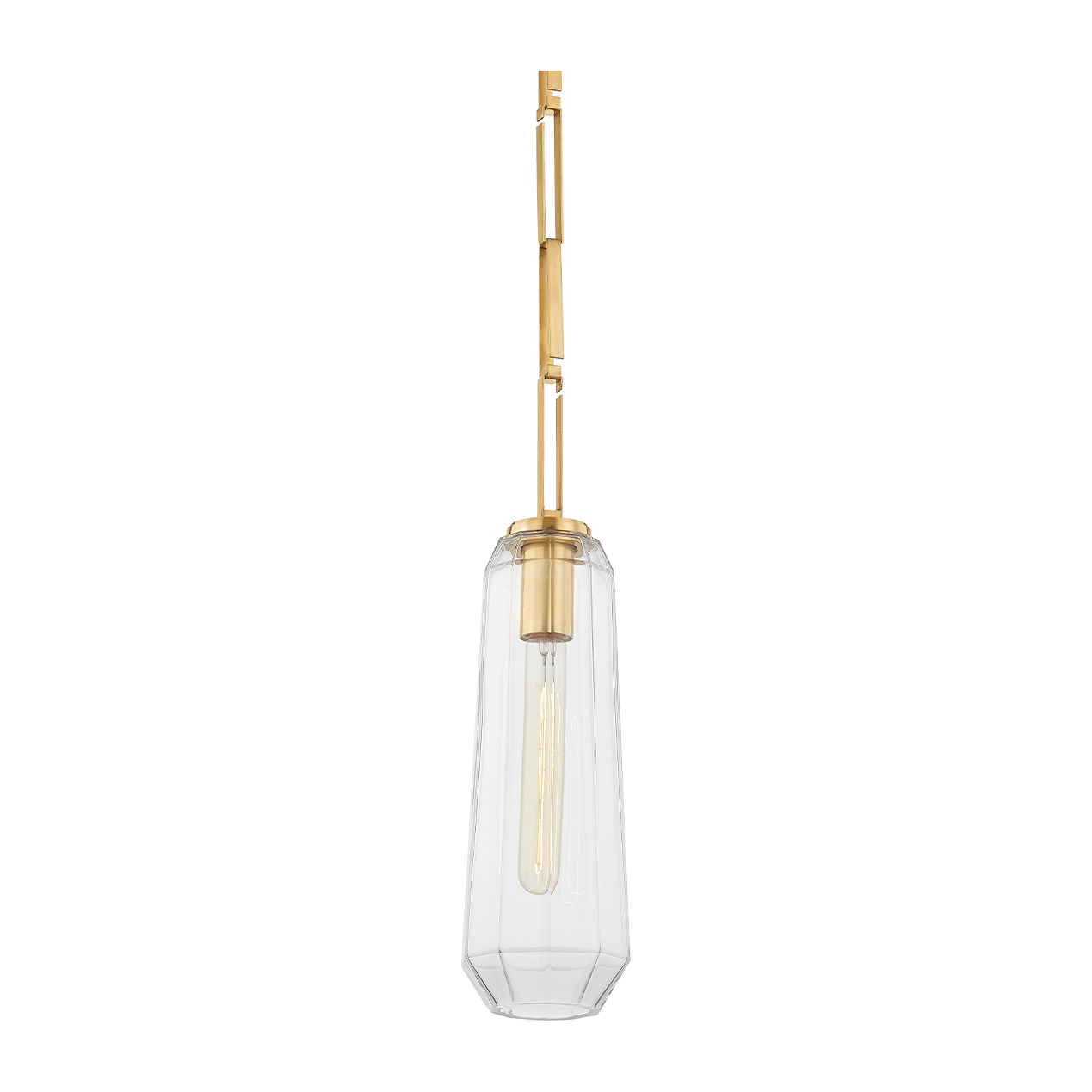 Corbett Copenhagen 1 Light Vintage Brass Pendant Ceiling Light