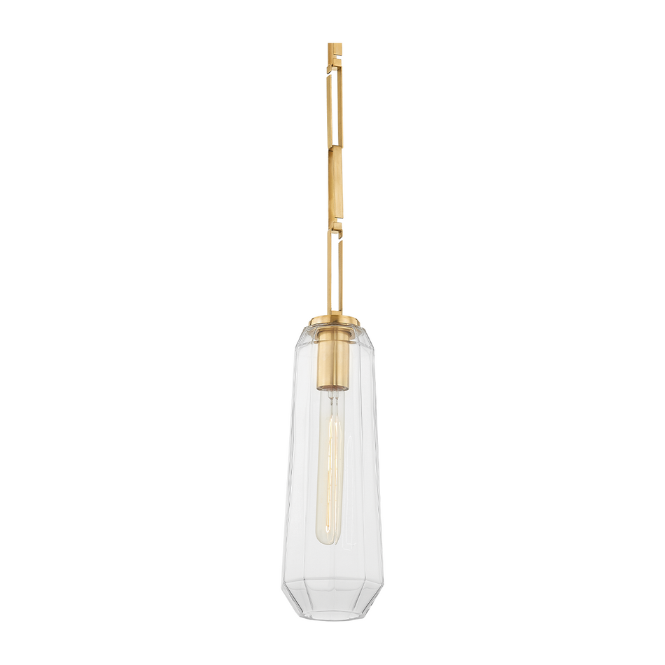 Corbett Copenhagen 1 Light Vintage Brass Pendant Ceiling Light