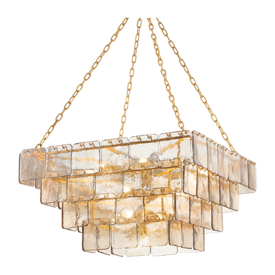 Corbett Regal 17 Light Vintage Gold Leaf Chandelier Ceiling Light