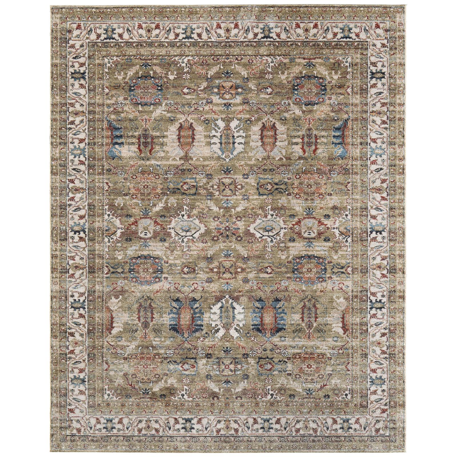 Feizy Pearson 39SJF Traditional Persian, Green/Ivory/Blue, Rug