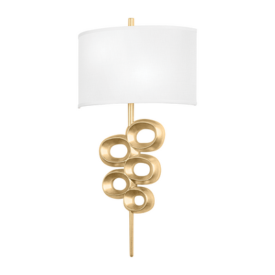 Corbett Tourmaline 2 Light Vintage Gold Leaf Wall Sconce Wall Light Clearance