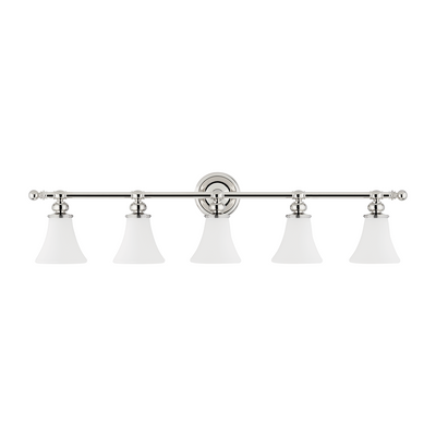 Hudson Valley Lighting Weston 5 Light 42.75 inch Polished Nickel Bath and Vanity Wall Light