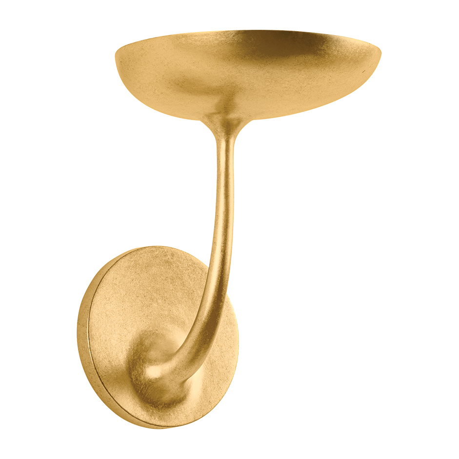 Hudson Valley Lighting Taormina 1 Light Vintage Gold Leaf Wall Sconce Wall Light