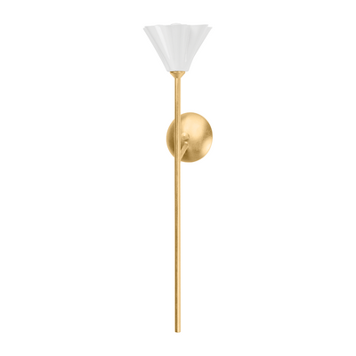 Corbett Julieta 1 Light Vintage Gold Leaf Wall Sconce Wall Light Clearance
