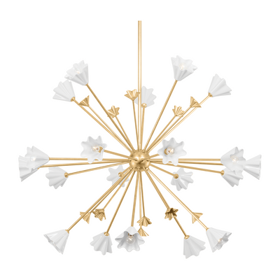Corbett Julieta 20 Light Vintage Gold Leaf Chandelier Ceiling Light Clearance