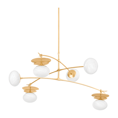 Corbett Ceylon 6 Light Vintage Gold Leaf Pendant Ceiling Light