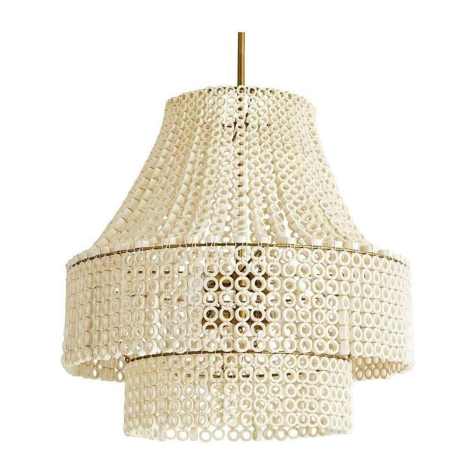 Arteriors Hannie White Wood Chandelier