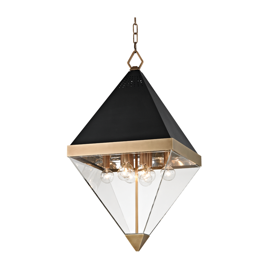 Hudson Valley Lighting Coltrane 8 Light 15 inch Aged Brass Lantern Ceiling Light