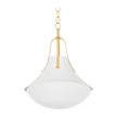 Hudson Valley Lighting Coventry 1 Light 20 inch Vintage Gold Leaf/ White Plaster Pendant Ceiling Light